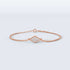 Round Lab-Grown Diamond Pavé Rhombus Bracelet in Rose Gold